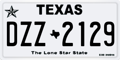 TX license plate DZZ2129