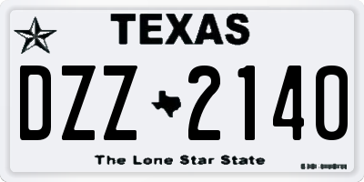 TX license plate DZZ2140