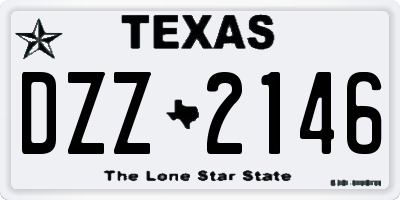 TX license plate DZZ2146