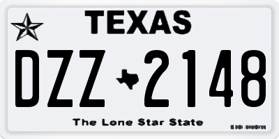 TX license plate DZZ2148