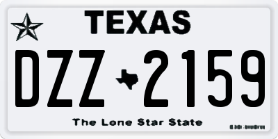 TX license plate DZZ2159