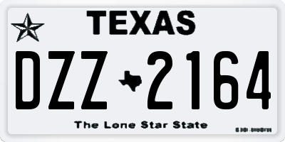 TX license plate DZZ2164