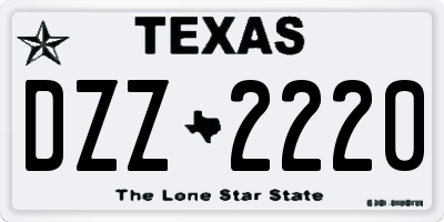 TX license plate DZZ2220
