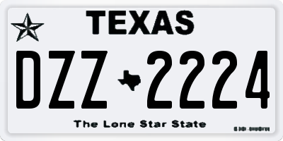 TX license plate DZZ2224