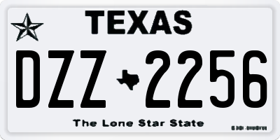 TX license plate DZZ2256