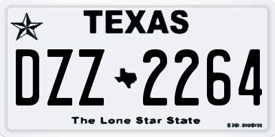 TX license plate DZZ2264