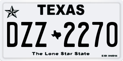 TX license plate DZZ2270