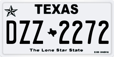 TX license plate DZZ2272