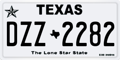 TX license plate DZZ2282