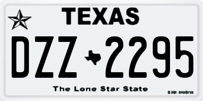 TX license plate DZZ2295