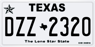 TX license plate DZZ2320
