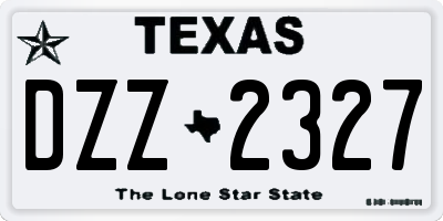 TX license plate DZZ2327