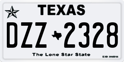 TX license plate DZZ2328