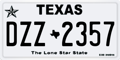 TX license plate DZZ2357