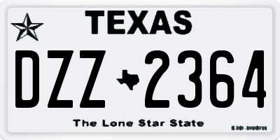 TX license plate DZZ2364