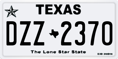 TX license plate DZZ2370