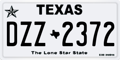 TX license plate DZZ2372