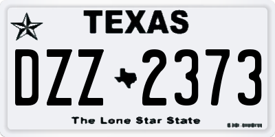 TX license plate DZZ2373