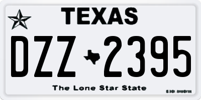 TX license plate DZZ2395