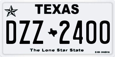 TX license plate DZZ2400