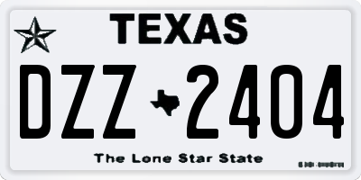 TX license plate DZZ2404