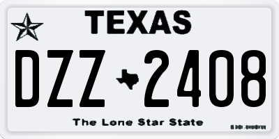 TX license plate DZZ2408