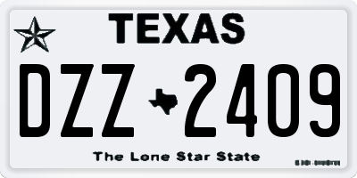 TX license plate DZZ2409