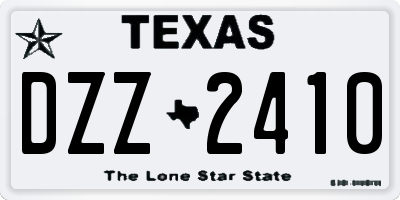 TX license plate DZZ2410