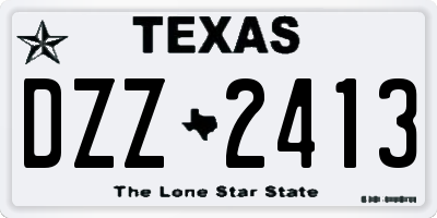 TX license plate DZZ2413