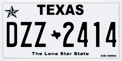 TX license plate DZZ2414
