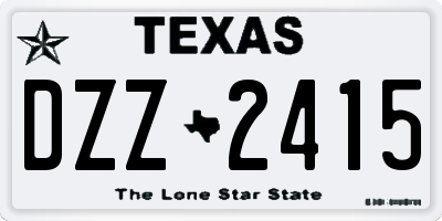 TX license plate DZZ2415