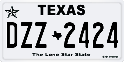 TX license plate DZZ2424