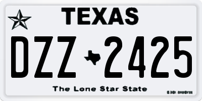 TX license plate DZZ2425