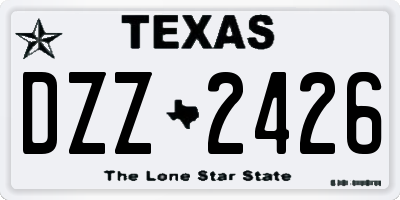 TX license plate DZZ2426