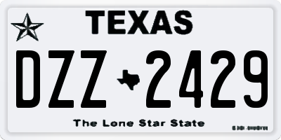 TX license plate DZZ2429