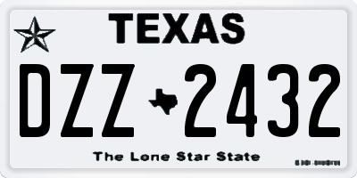 TX license plate DZZ2432