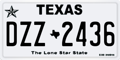 TX license plate DZZ2436