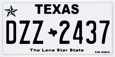 TX license plate DZZ2437