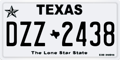 TX license plate DZZ2438