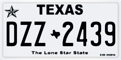 TX license plate DZZ2439