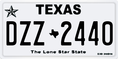 TX license plate DZZ2440