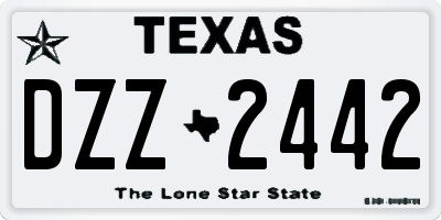 TX license plate DZZ2442