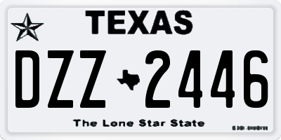 TX license plate DZZ2446