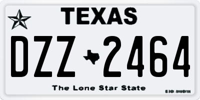 TX license plate DZZ2464