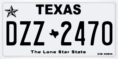 TX license plate DZZ2470