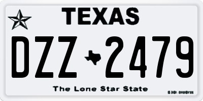 TX license plate DZZ2479