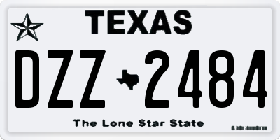 TX license plate DZZ2484