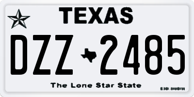 TX license plate DZZ2485