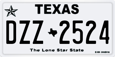 TX license plate DZZ2524