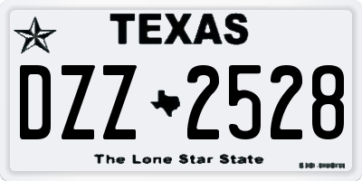 TX license plate DZZ2528